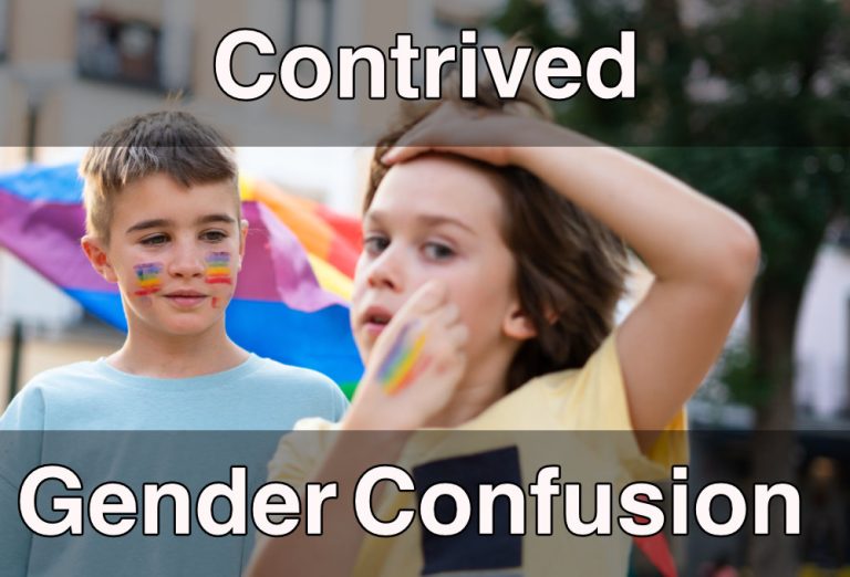 Two boys showing rainbow flag on cheeks at pride parade